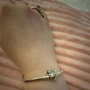 Pandora Disney Minnie Mouse Clasp Snake Chain Bracelet